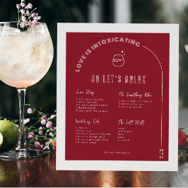 Moderne minima | Drink van de Bride & Groom Signat Poster