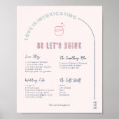 Moderne minima | Drink van de Bride & Groom Signat Poster (Voorkant)