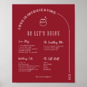 Moderne minima | Drink van de Bride & Groom Signat Poster (Voorkant)