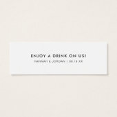 Moderne minima | Drink voor weddenschappen Mini Visitekaartjes (Achterkant)