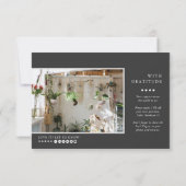 Moderne minima | Koolsteengrijze zaken Hartelijk d Bedankkaart (Achterkant)