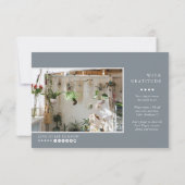 Moderne minima | Leistgrijze zaken Dank u Bedankkaart (Achterkant)