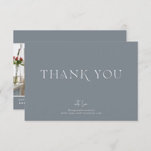 Moderne minima | Leistgrijze zaken Dank u Bedankkaart (Voorkant / Achterkant)