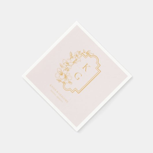 Moderne minima | Monogram bruiloft Servet (Hoek)