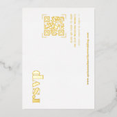 Moderne minima | QR Code Wedding RSVP Kaart (Voorkant)
