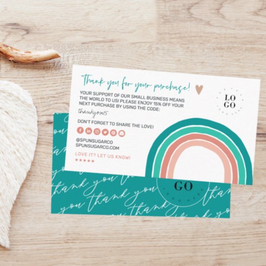 Moderne minima | Schadelijke regenboog Dank u wel Visitekaartje