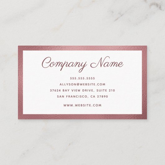 Moderne minima visitekaartje (Achterkant)