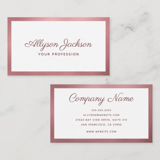 Moderne minima visitekaartje (Voorkant / Achterkant)