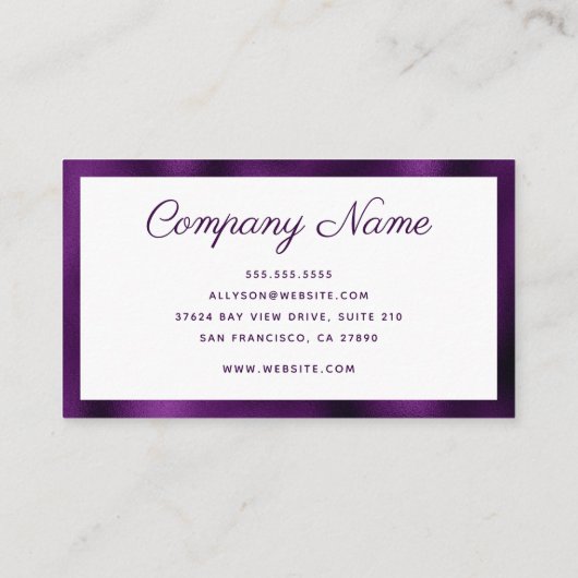 Moderne minima visitekaartje (Achterkant)