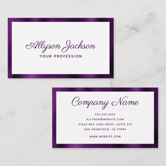 Moderne minima visitekaartje (Voorkant / Achterkant)