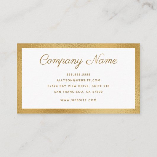 Moderne minima visitekaartje (Achterkant)