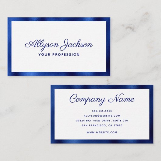 Moderne minima visitekaartje (Voorkant / Achterkant)