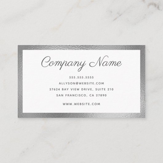 Moderne minima visitekaartje (Achterkant)