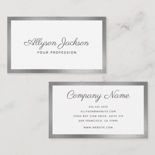 Moderne minima visitekaartje (Voorkant / Achterkant)