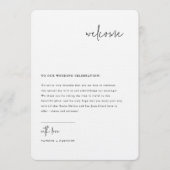 Moderne minima | WelkomstKaart bruiloft Menu (Voorkant)