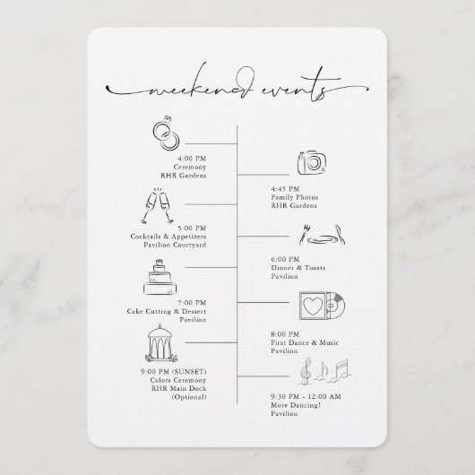 Moderne minima | WelkomstKaart bruiloft Menu (Achterkant)