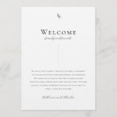 Moderne minima | WelkomstKaart bruiloft Menu (Voorkant)