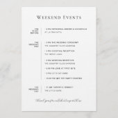 Moderne minima | WelkomstKaart bruiloft Menu (Achterkant)