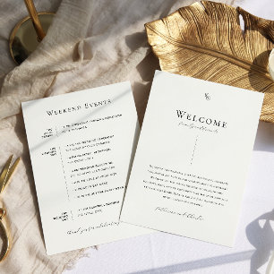 Moderne minima WelkomstKaart bruiloft Menu