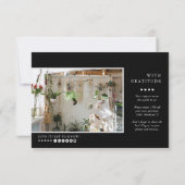 Moderne minima | Zwart bedrijf bedankt (Achterkant)