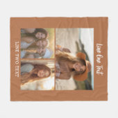 Moderne Minimaal 3 Foto Collage met Tekst Fleece Deken (Voorkant (Horizontaal))
