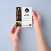 Moderne Minimaal 3 Foto Logo QR Code Zakelijk Flyer (Hand)