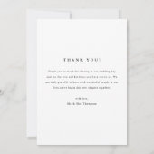 Moderne Minimaal 3-Foto Script Lettering Huwelijk Bedankkaart (Achterkant)