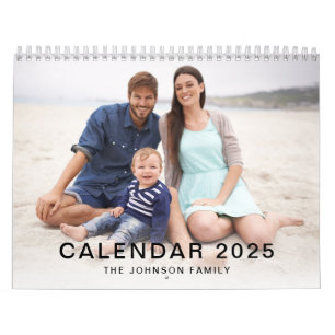 Moderne Minimaal Aangepaste Familie Foto's Foto Kalender