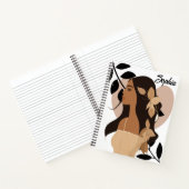 Moderne Minimaal Abstract Boho Meisje Aangepaste N Notitieboek (Binnen)