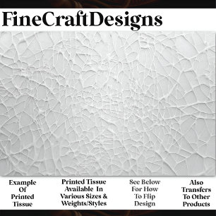 Moderne Minimaal Abstract Wit Web AE2 Decoupage Tissuepapier