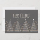 Moderne minimaal Abstracte winterkerst Feestdagenkaart (Voorkant)