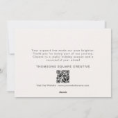 Moderne minimaal Abstracte winterkerst Feestdagenkaart (Achterkant)