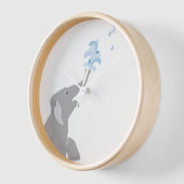 Moderne Minimaal Baby Grijze Olifant, 10"  (Hoek)