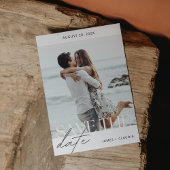 Moderne & Minimaal Beach Foto Save the Date Kaart