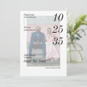 Moderne Minimaal Bewaar de Datum Foto Kaart (Staand voorkant)