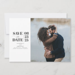 Moderne Minimaal Bewaar de Datum Foto Save The Date