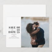 Moderne Minimaal Bewaar de Datum Foto Save The Date (Voorkant / Achterkant)