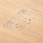 Moderne Minimaal Bladeren Botanische Trouwdag Acryl Uitnodigingen (Laagn)