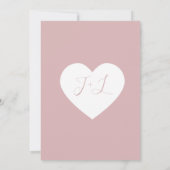 Moderne Minimaal Blozend met Hartjes Save the Date Kaart (Achterkant)