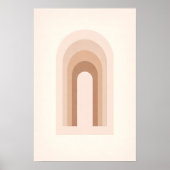 Moderne Minimaal Boho Abstract Neutrale Bogen Poster (Voorkant)