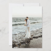 Moderne Minimaal Boho Boog Foto Dubbelzijdig Save The Date (Achterkant)