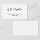 Moderne Minimaal Cadeau Registratie Eenvoudige Bab Informatiekaartje (Voorkant / Achterkant)