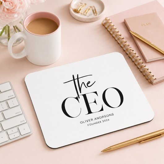 Moderne Minimaal CEO Gepersonaliseerd Muismat