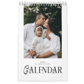 Moderne Minimaal Chic Typografie Aangepaste Famili Kalender (Hoes)