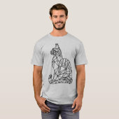 Moderne Minimaal Cute Unisex Abstract Geometrische T-shirt (Voorkant volledig)