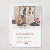 Moderne Minimaal Dankbare Thanksgiving Fotokaart Feestdagenkaart (Achterkant)