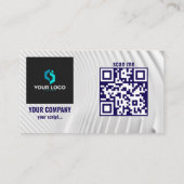 Moderne Minimaal Eenvoudig Professionele QR-code F Visitekaartje (Achterkant)