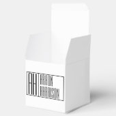 Moderne Minimaal Eerste Letters & Naam Logo Bedankdoosjes (Geopend)