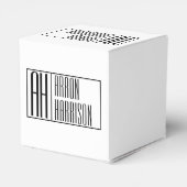 Moderne Minimaal Eerste Letters & Naam Logo Bedankdoosjes (Achterkant)