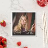 Moderne Minimaal Elegante Afstudeer Script Foto Servet (Insitu)